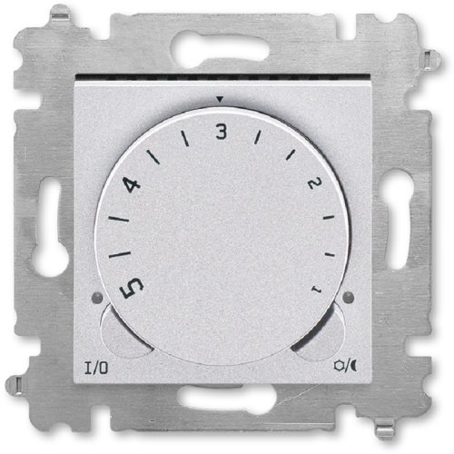 Терморегулятор механический с датчиком без рамки ABB EPJ Levit 0С +45С серебро/дымчатый черный картинка